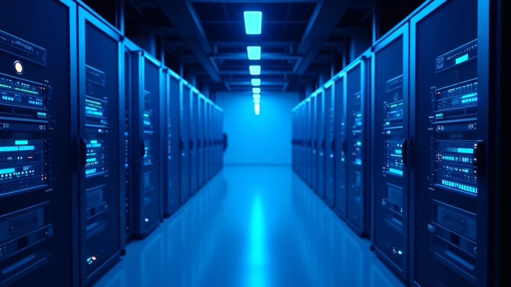 Centro de dados com servidores e tecnologia de diagnóstico