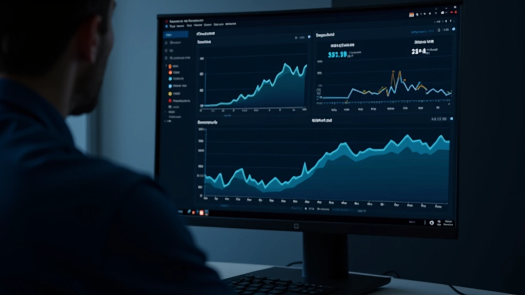 Gráfico de monitorização em tempo real mostrando picos de uso de RAM e processador ao longo do tempo